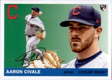 2020 Topps Archives AARON CIVALE 1955 Style Base Card Indians RC #43