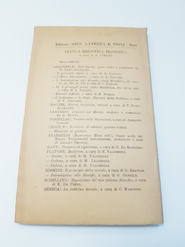 L'INDIVIDUO E LO STATO estratti dalla politica - Aristotele / Laterza 1924 - Picture 4 of 13