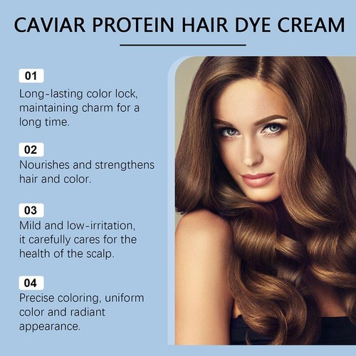 Caviar Protein Hair Dye Cream Gentle Plant Coloring ShaX8C9 W2311212 - Picture 11 of 19