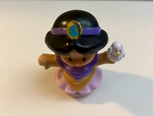 Fisher Price Little People Disney Princess Jasmine Purple Dress White Dove Bird - Picture 3 of 4