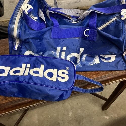 Vintage 90s ADIDAS Duffle & Shoe Bag Set Gym Trave