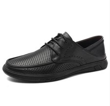 Scarpe stringate uomo Hollow Out business casual punta tonda comode décolleté piatte nuove 