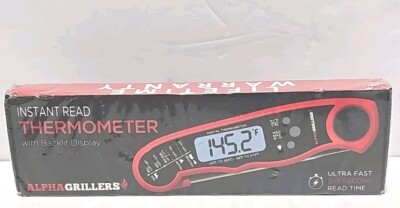 Alpha Grillers Instant Read Meat Thermometer for Grill Smoking and Cooking Temp