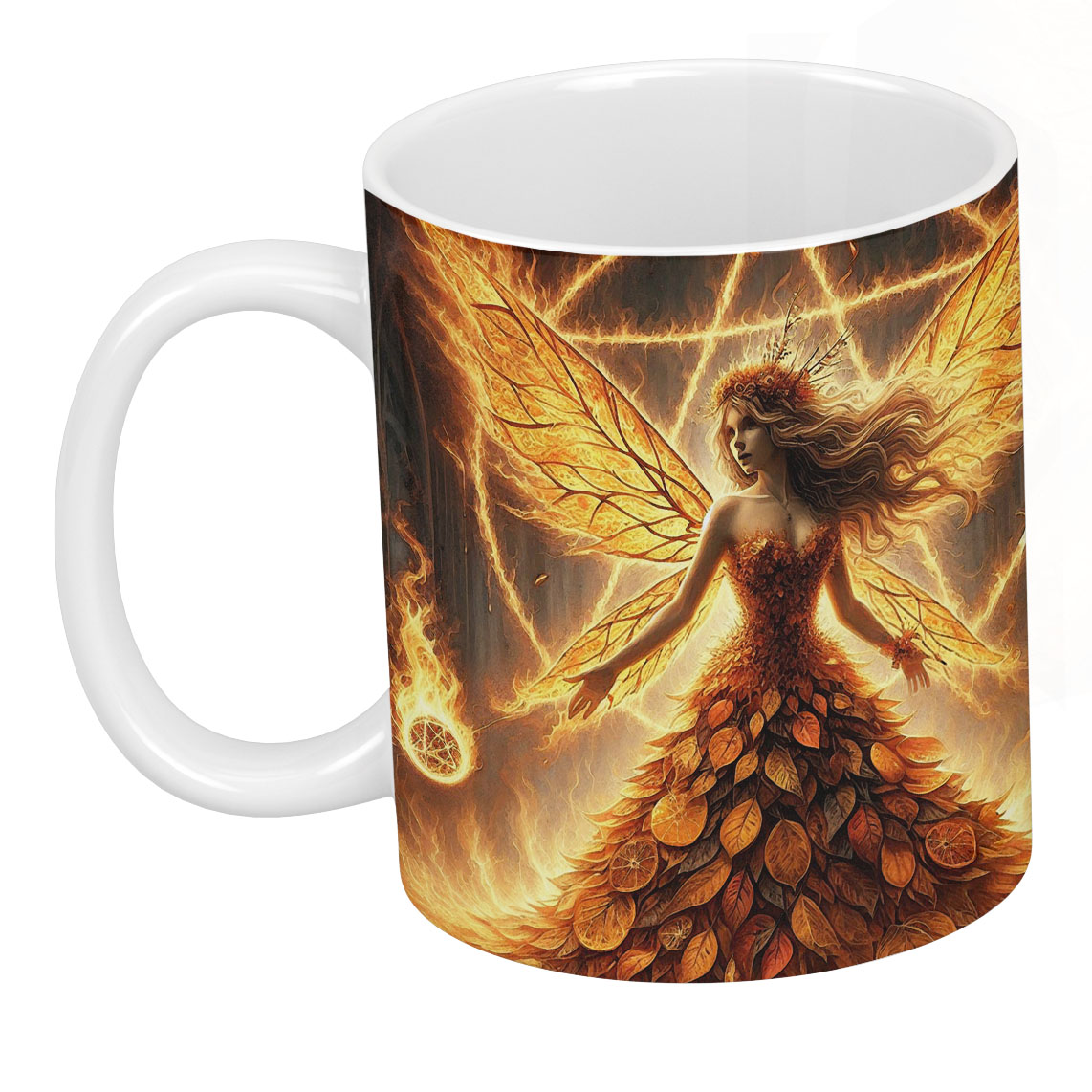Fairy Of Fire Spiritual Artwork On Ceramic Classic Mug