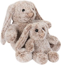 BRUBAKER Peluche Mamá Liebre et Bebé 18 cm y 28 cm Conejo Doux Juguetes Niños