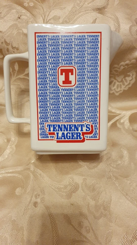 Vintage Tennents Lager Wade Pub Jug Ceramic Pub Scene Breweriana Collectable - Image 2 of 4