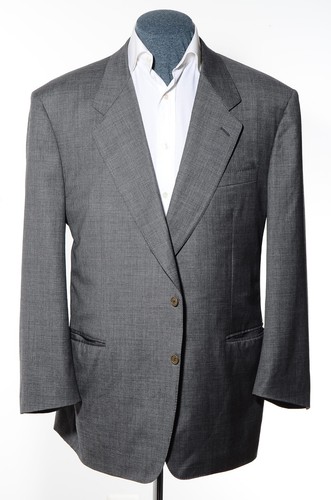 46R Vintage Canali Milano Gray Italian Wool 2-Piece Suit 39x31 Trousers Jacket - Picture 2 of 14
