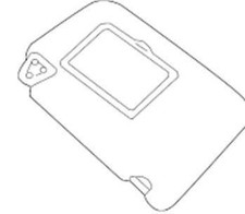 GRY Right SUN VISOR 2013-2019 NISSAN SENTRA
