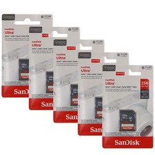 5x SanDisk Ultra 256GB UHS-I 100MB/s Class 10 SDXC Memory Card