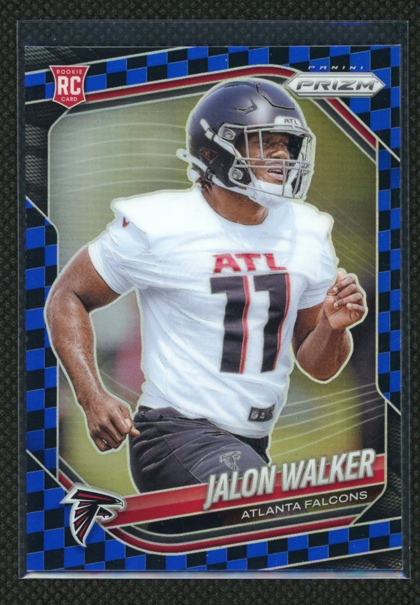 2025 Prizm Black & Blue Checker Jalon Walker SSP #398
