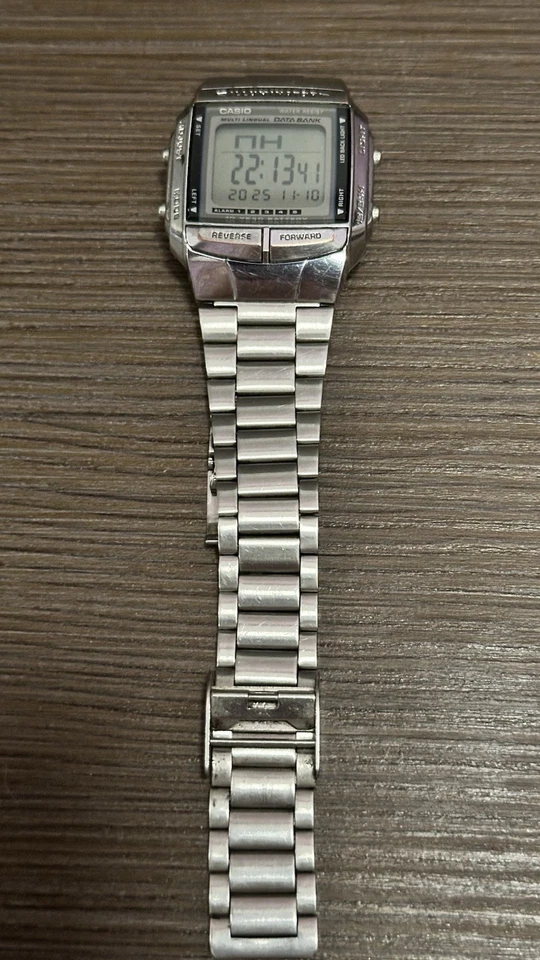 Casio DB-360 Banco de Datos de Acero Inoxidable Reloj Digital Retro Batería de 10 Años Foto 3 de 4