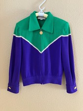 St. John Collection by Marie Gray Knit Sweater Vintage Size Petite Small Flaw