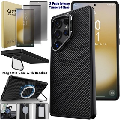 For Samsung S23/Plus/Ultra Case Hybrid Magnetic Cover / Privacy Screen Protector