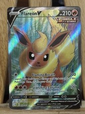 Flareon V 169/203 Full Art Ultra Rare Evolving Skies Pokemon NEAR MINT NM on eBay