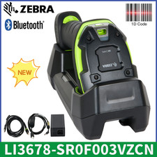 Image of Zebra LI3678-SR0F003VZCN Wireless 1D USB Handheld Barcode Scanner w Cradle&Cable