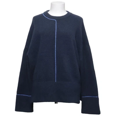 Zara, pull en tricot, taille : L, bleu, acrylique/élasthanne/polyester/laine ... - Photo 1/4