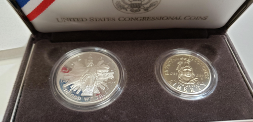 Juego de 2 monedas de prueba Proclamando el triunfo de la democracia 1989 n con certificado de autenticidad y OGP - Imagen 10 de 12