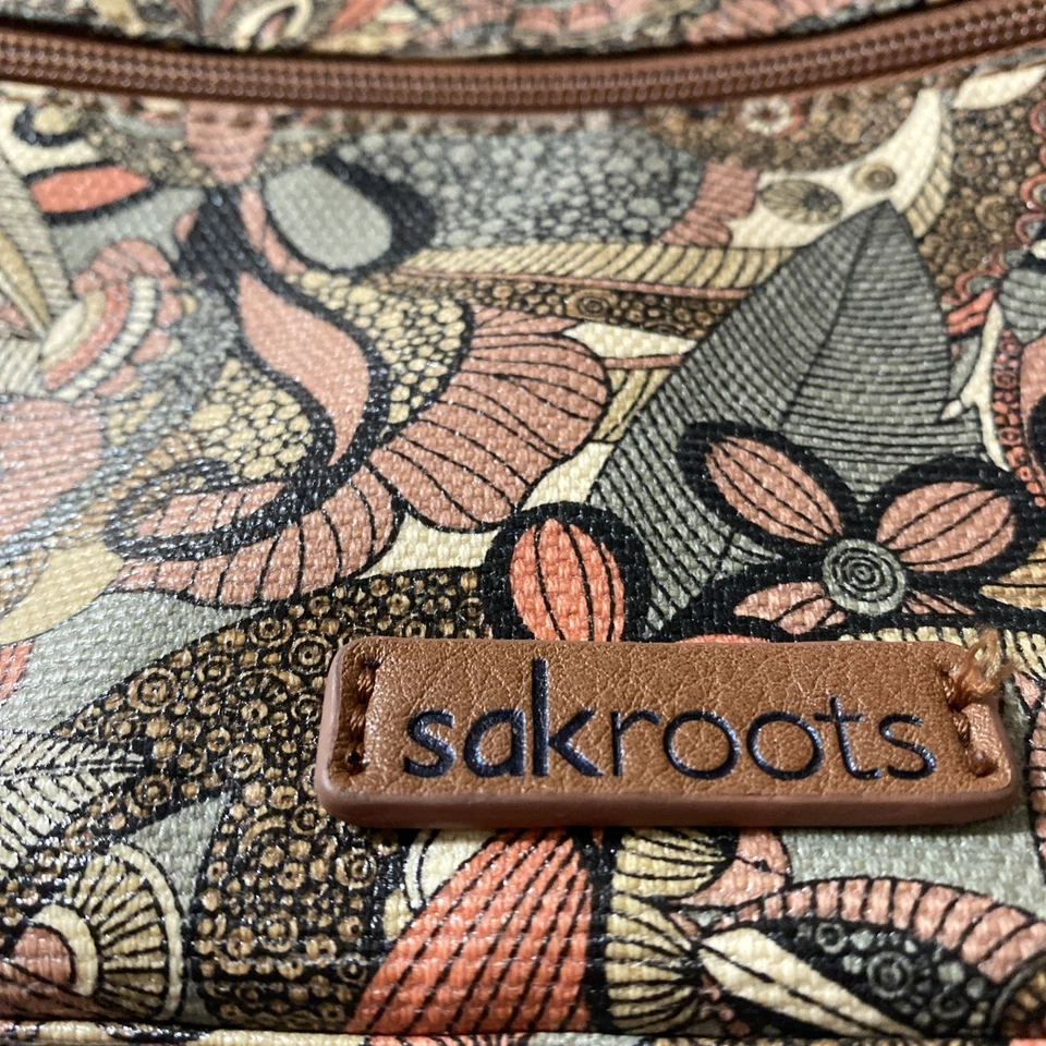 Sakroots абстрактный цветочный через плечо Дамская сумка/сумочка - Изображение 2 из 4