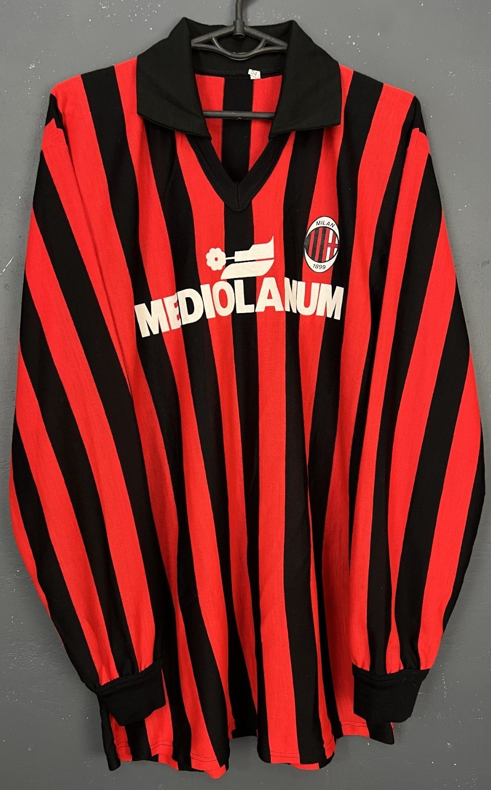 RETRO REPLICA MEN'S AC MILAN 1987/1992 HOME SOCCER FOOTBALL SHIRT JERSEY SIZE L