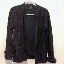 Rafaella Medium Women's Lace Black Open Front jacket
