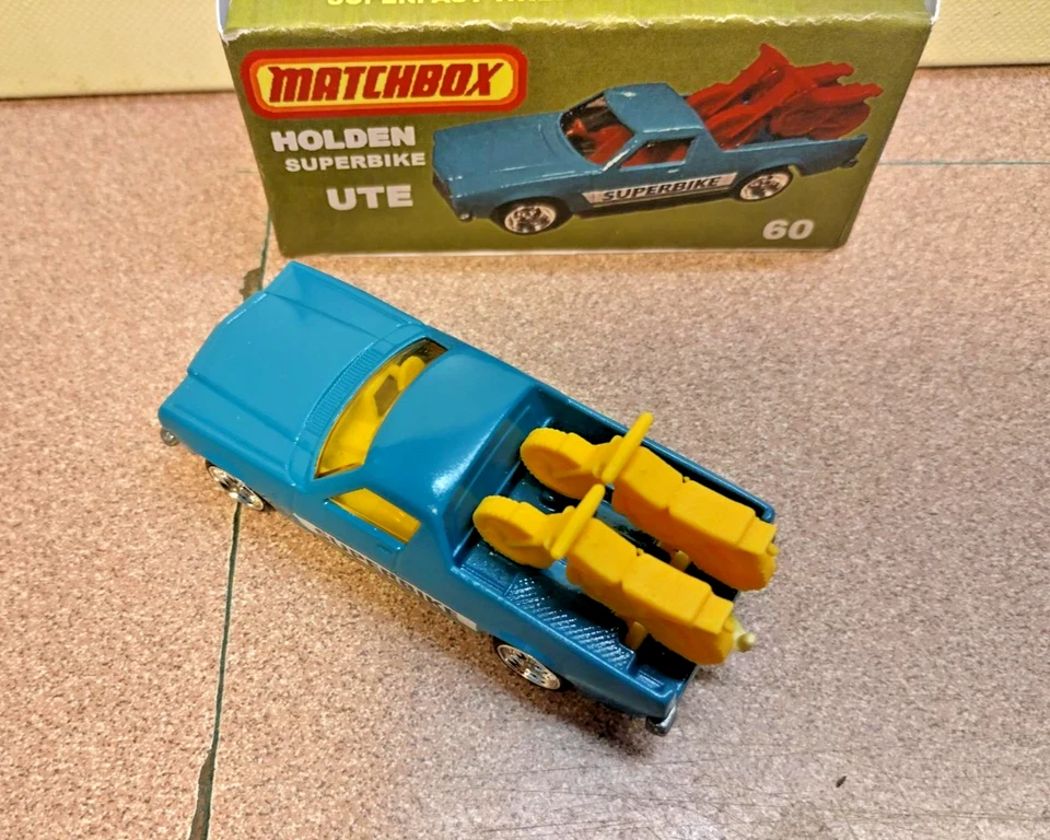 Matchbox Lesney Superfast 60 Holden Pickup UTE in a repro box + m/bikes - image 2 of 4