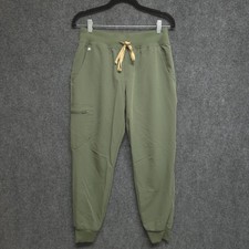 Figs Zamora Jogger Scrub Pants Womens Small Petite Green PO 5315 Medical Nursing