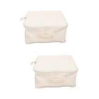 2pcs Householde Storage Basket with Lid Wardrobe Clothes Storage Bin