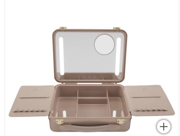 Glo Tech Beauty Case With Led Mirror Maximal Organization 3 Light Color Settings
