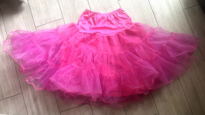 Hot Pink Tulle Ballerina Princess Cupcake Tutu Skirt Multilayers W/ Slip O/S
