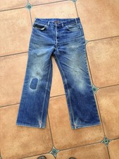 Vintage Levis Jeans Mens Straight Leg 36x30 Blue Orange Tab 70s USA Denim Fleece