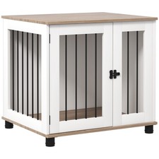 Dog Crate Furniture, Side or End Table w/ Door for Small Medium Dogs
