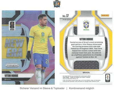 Panini Prizm FIFA WC 2026 New Era Vitor Roque Brasil RC Prizm Par Card