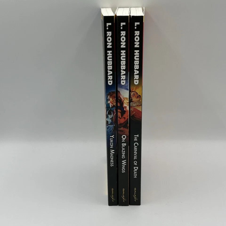 L. Ron Hubbard: Book Lot Of 3 Fiction Trade Paper Backs Galaxy Press Foto 3 de 4
