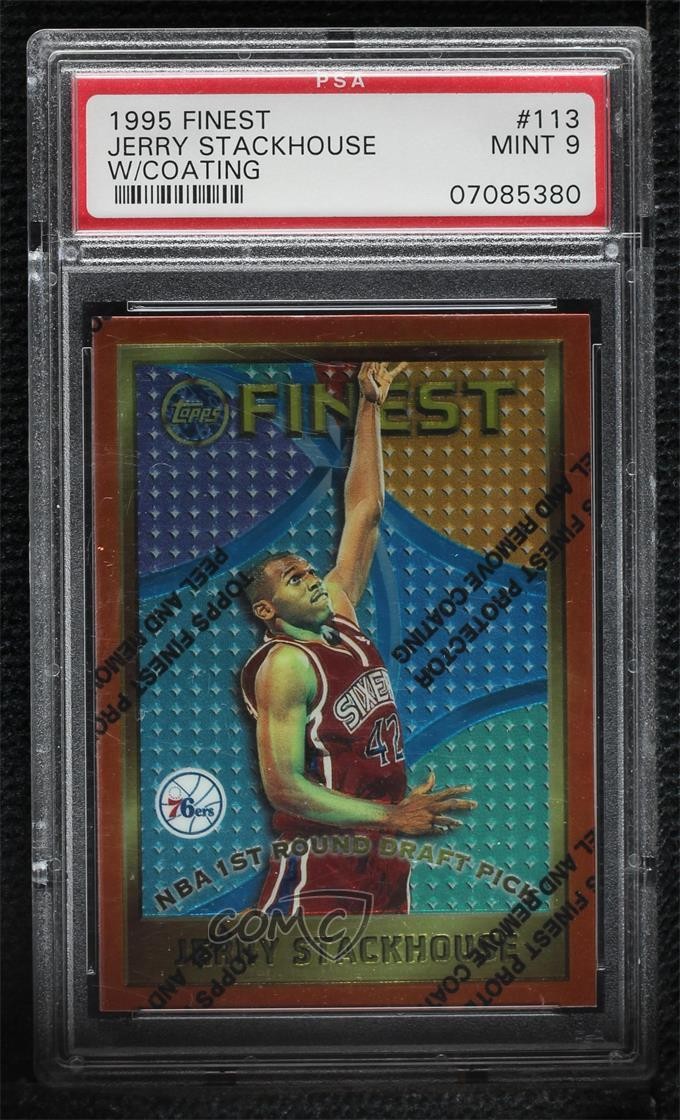 1995-96 Topps Finest Jerry Stackhouse #113 PSA 9 MINT 0y8e