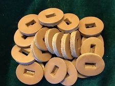 KA-BAR TYPE , (20)  THICK VEG TAN REPLACEMENT KNIFE  HANDLE LEATHER SPACERS !