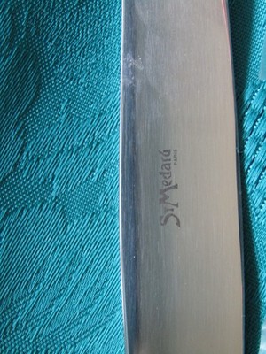 12 Couteaux De Table Saint Medard Modèle Mozart – Métal Argenté, Très Bon état