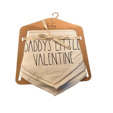 Rae Dunn by Magenta Set of 3 Cotton Bandana Bibs February/Valentine  Edition