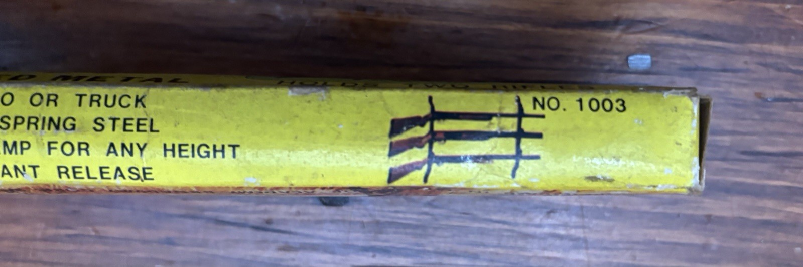 Vintage Truck Rear Window Adjustable Gun Rifle Rack Rubber Coated Original Box thumbnail 5