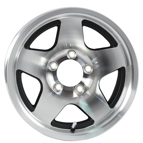 eCustomrim Aluminum Trailer Wheel 14X6 14" Black Star 5 Lug On 4.5" Center Rim
