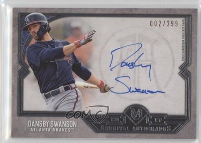 2017 Topps Museum Collection Archival 2/299 Dansby Swanson Rookie Auto RC 3e4