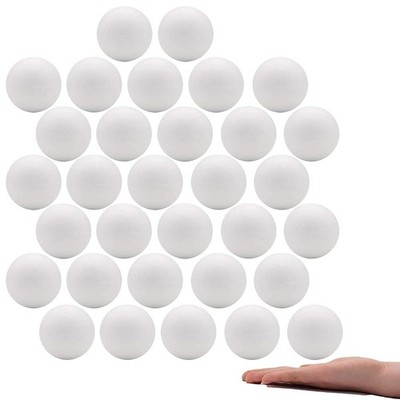 2.35 Inch 30 Pack Foam Balls for Crafts White Polystyrene Craft Foam Balls fo...