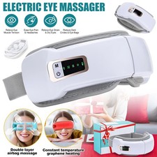 Eye Massager with Heat and Vibration Compression Rechargeable Bluetooth White