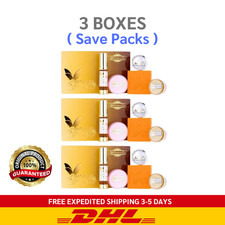 3x Mache're Machere Gold Whitening Cream Set Bright Beauty Smooth Skin Day Night