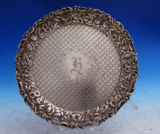 Vassoio da portata Repousse by James R. Armiger sterling 925/1000 con pannolino lavoro #8745