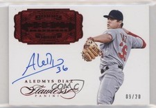 2017 Panini Flawless Debut Signatures Ruby 9/20 Aledmys Diaz #FDS-AD Auto 5tr