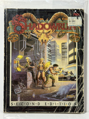 Shadowrun RPG 2nd Edition 1992 FASA Corporation Rule Book 7901 Paperback W/ Map