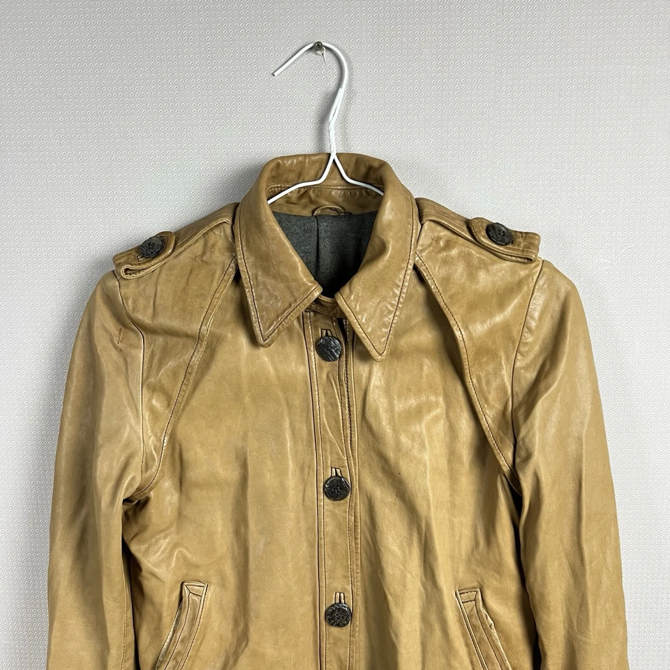 Chaqueta de cuero real vintage Giorgio Brato para mujer talla 42 hecha en Italia Foto 2 de 4