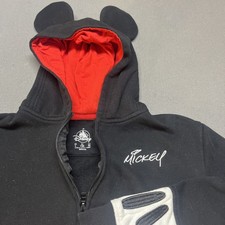Disney Parks Mickey Mouse Ears Long Sleeve Hoodie Hooded Jacket Youth L