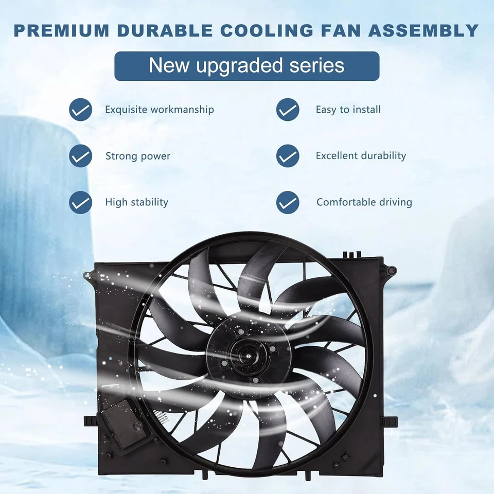 Radiator Cooling Fan Assembly 2205000193 For 2000-2006 MERCEDES-BENZ S430 S500 Foto 3 de 4