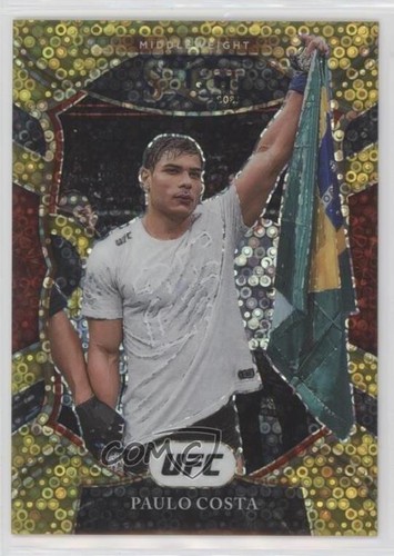 2021 Panini Select UFC Concourse Gold Disco Prizm /10 Paulo Costa #69